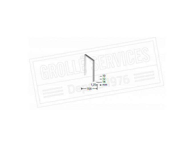 Agrafes type 11/G/10,6/vert - 12mm - (1 boite de 5000)